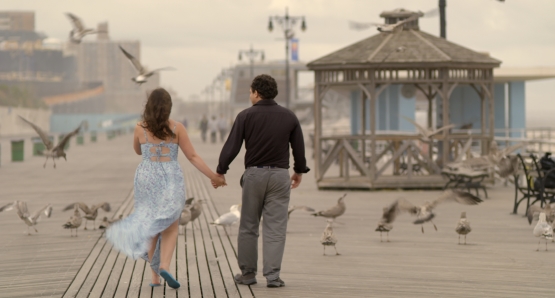 Samantha Elisofon and Brandon Polansky in a scene from <i>Keep the Change</i>, courtesy Kino Lorber